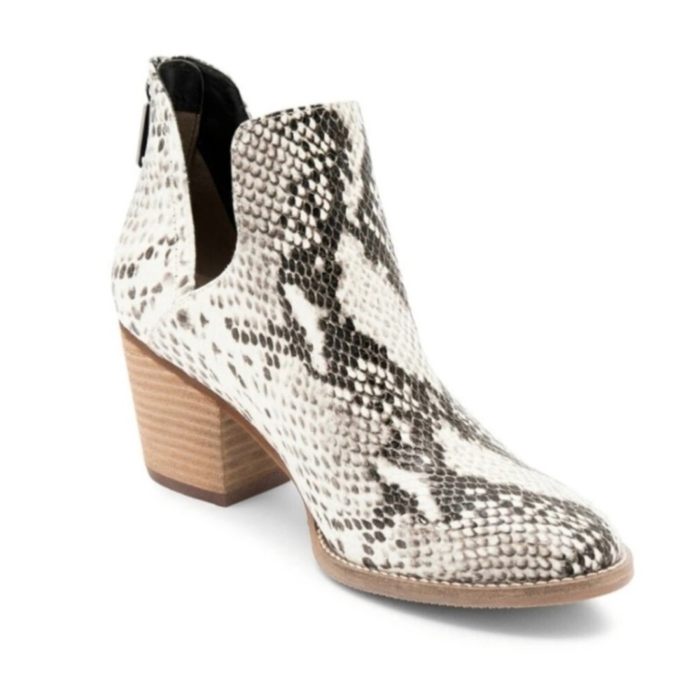 Blonda Neda Snakeskin Waterprint Booties, sz 9, EUC